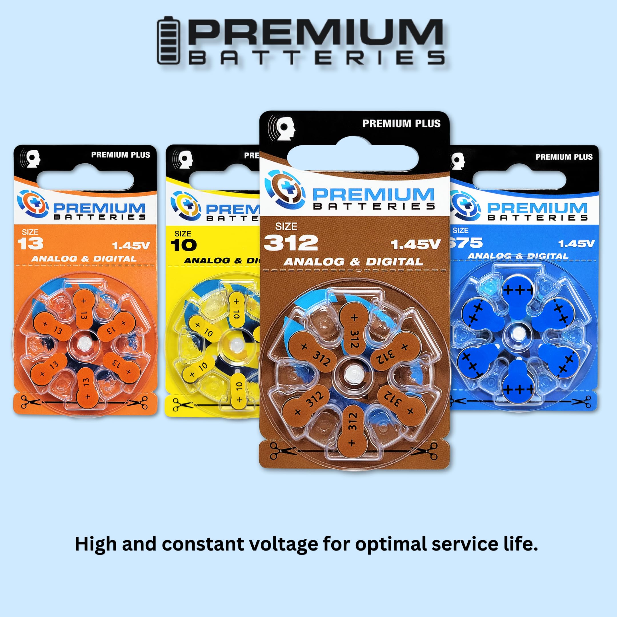 Amazon.com: Premium Batteries Zinc Air Hearing Aid Batteries ZA312